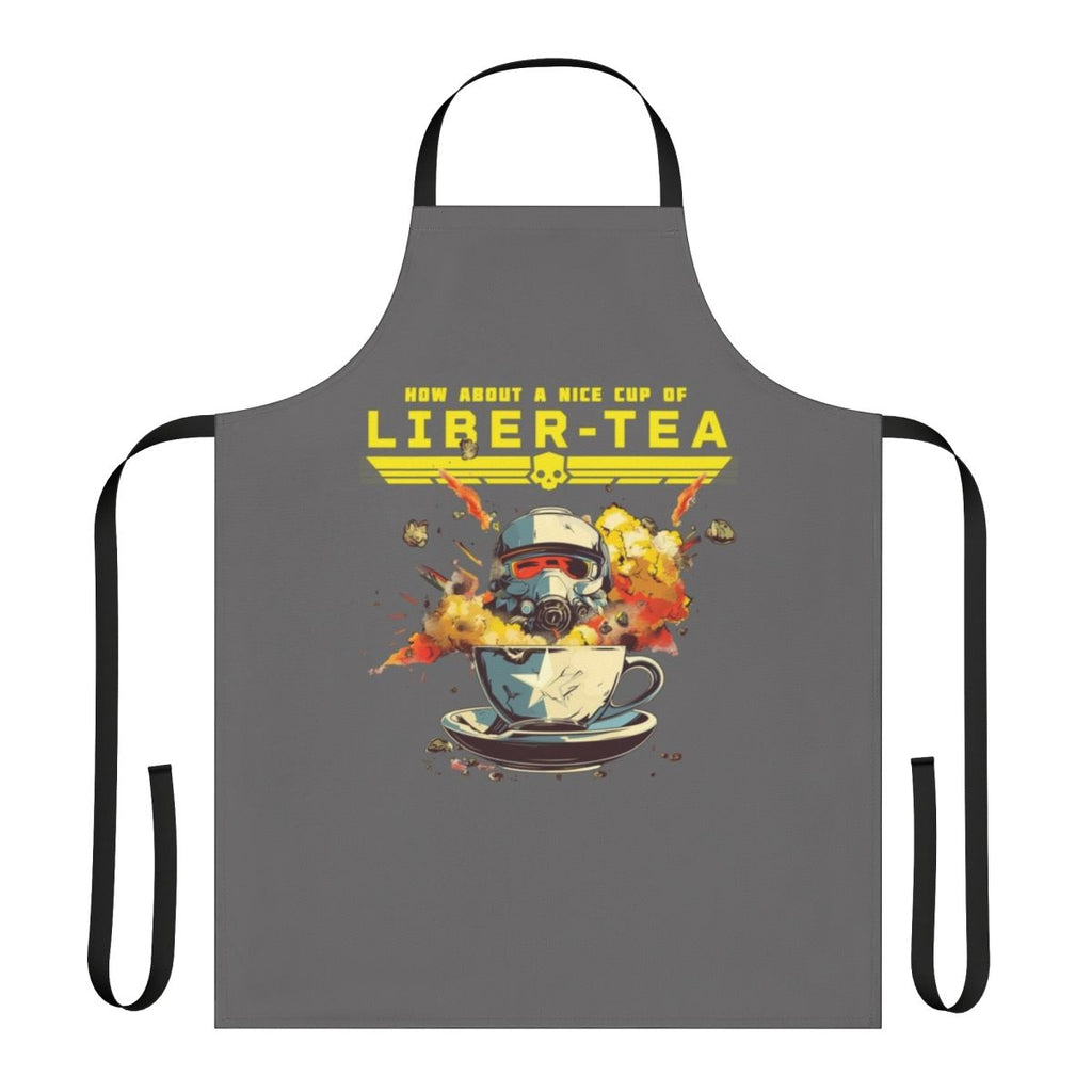 Tactical co-op gaming apron inspired by the Helldivers sci-fi shooter video game