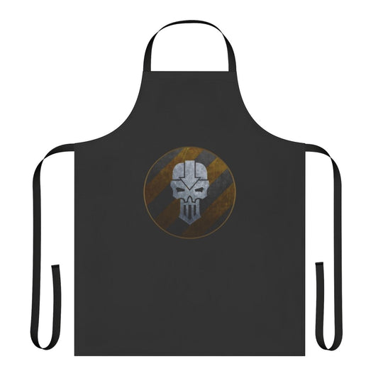 Warhammer-inspired tactical apron with military-style graphics and protective design
