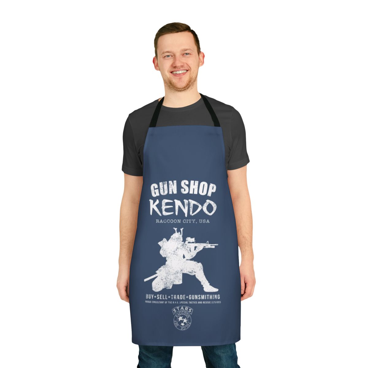 Tactical survival apron with Resident Evil-inspired design for gamers and gun enthusiasts