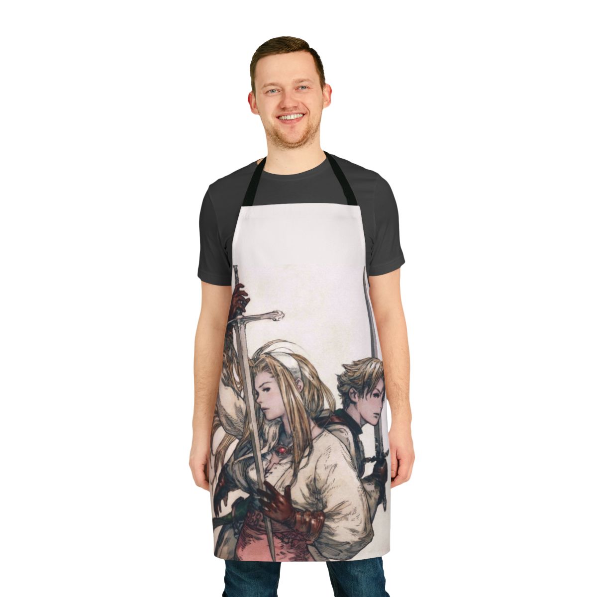 Tactics Inspired Gaming Apron with Iconic Imagery from Beloved SRPG Franchise