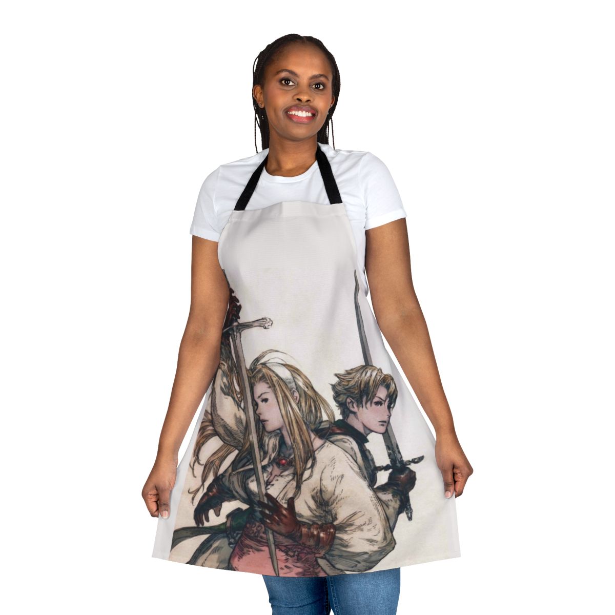 Tactics Inspired Gaming Apron with Iconic Imagery from Beloved SRPG Franchise