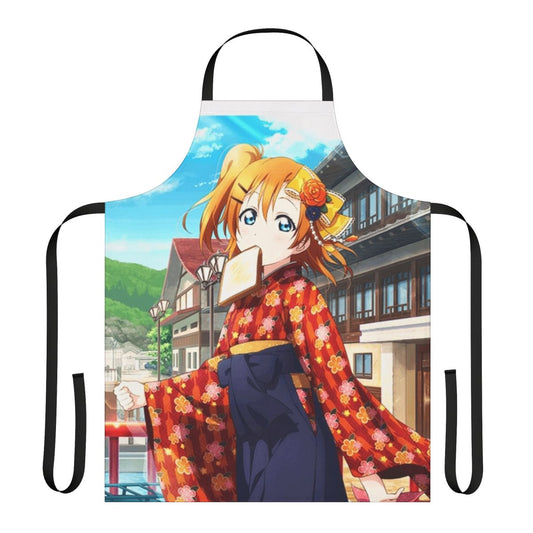 Taisho-inspired anime apron featuring the character Honoka Kousaka from the Love Live! series.