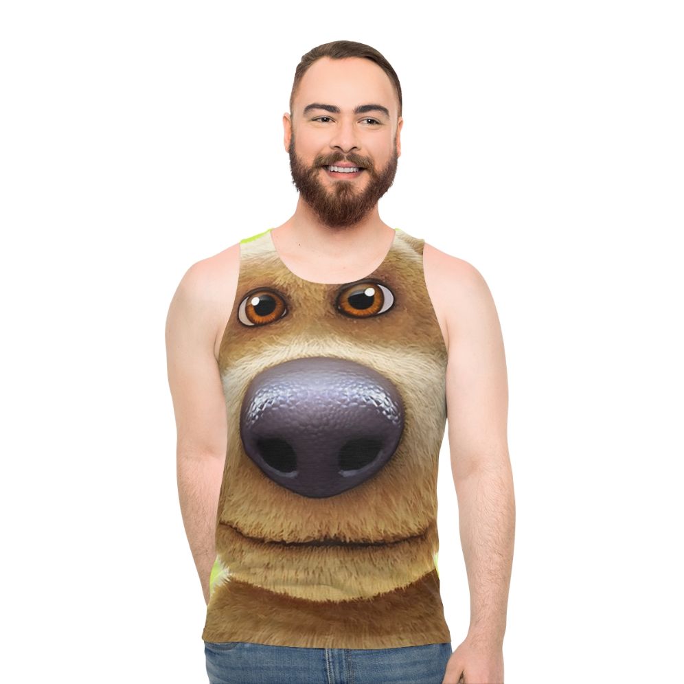 Talking Ben Ishowspeed Unisex Tank Top featuring cartoon character and meme