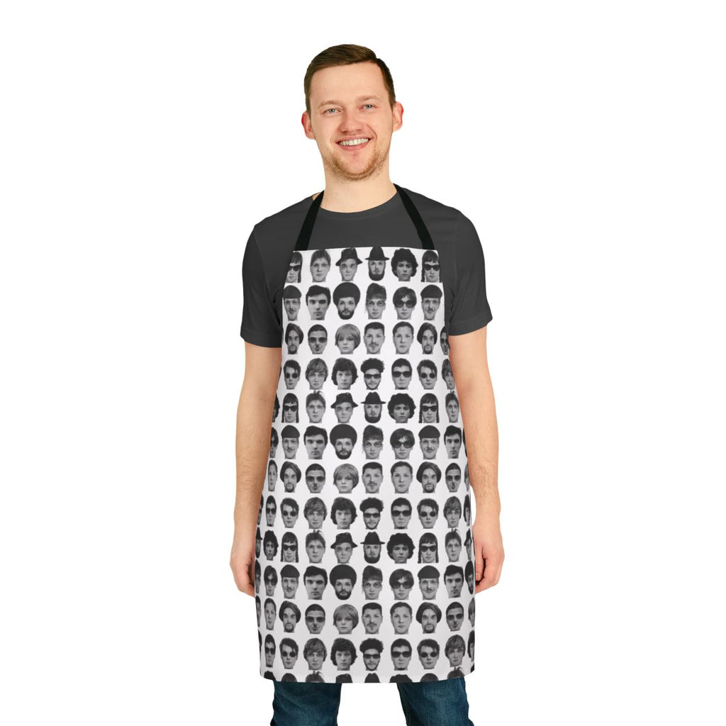 Talking Heads-inspired apron featuring the iconic album cover art from their 1980 album "Remain in Light"