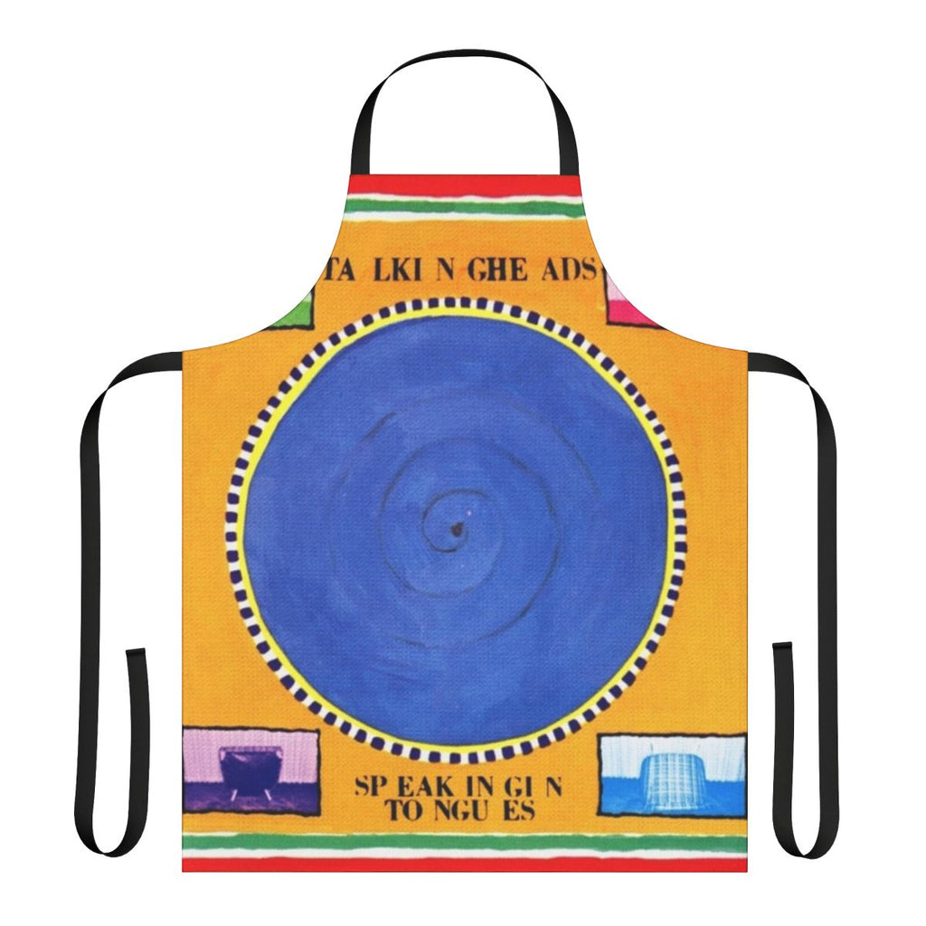 Apron featuring the iconic Talking Heads "Speaking in Tongues" album artwork