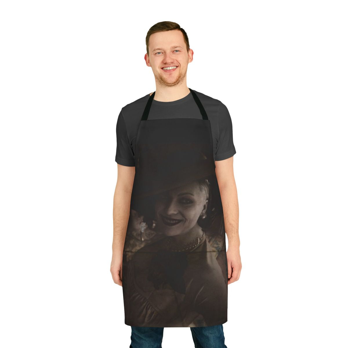 Resident Evil Village Themed Apron with Tall Lady Dimitrescu Design