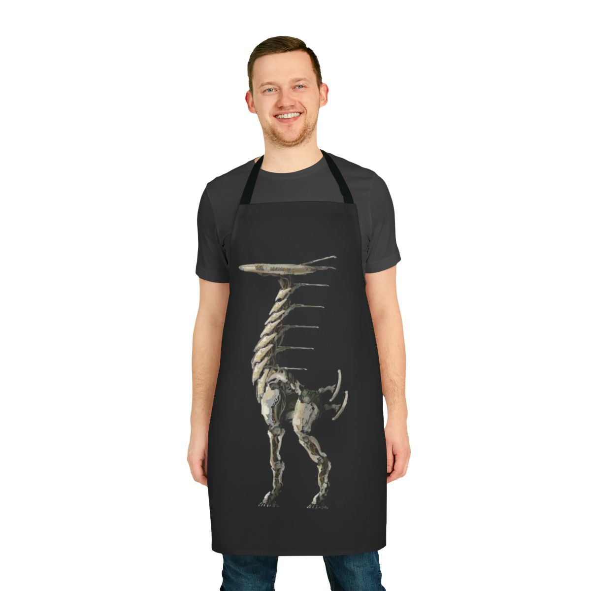 Apron featuring a Tallneck, a prominent creature from the video game Horizon Zero Dawn
