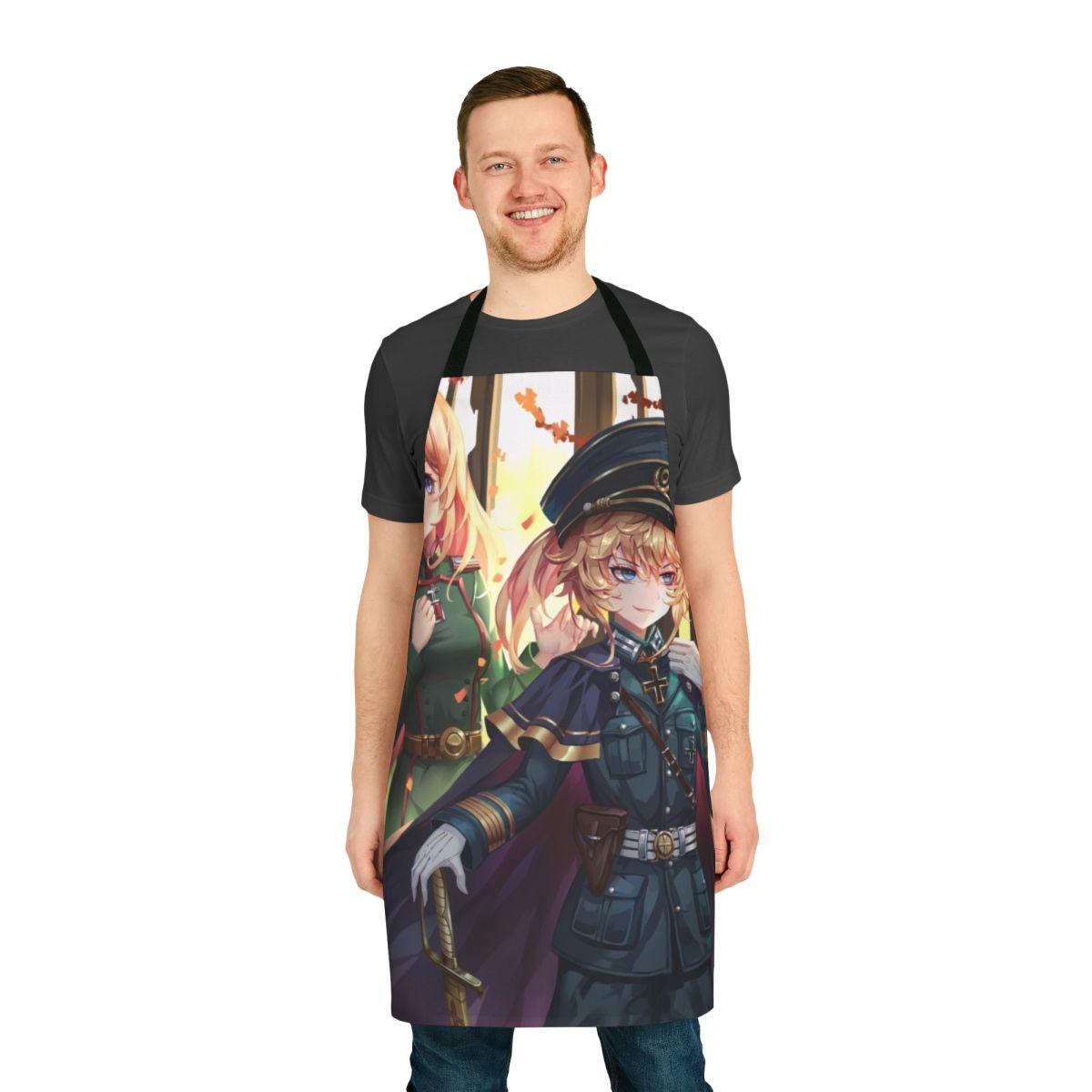 Tanya-inspired military-style apron featuring the Youjo Senki character design
