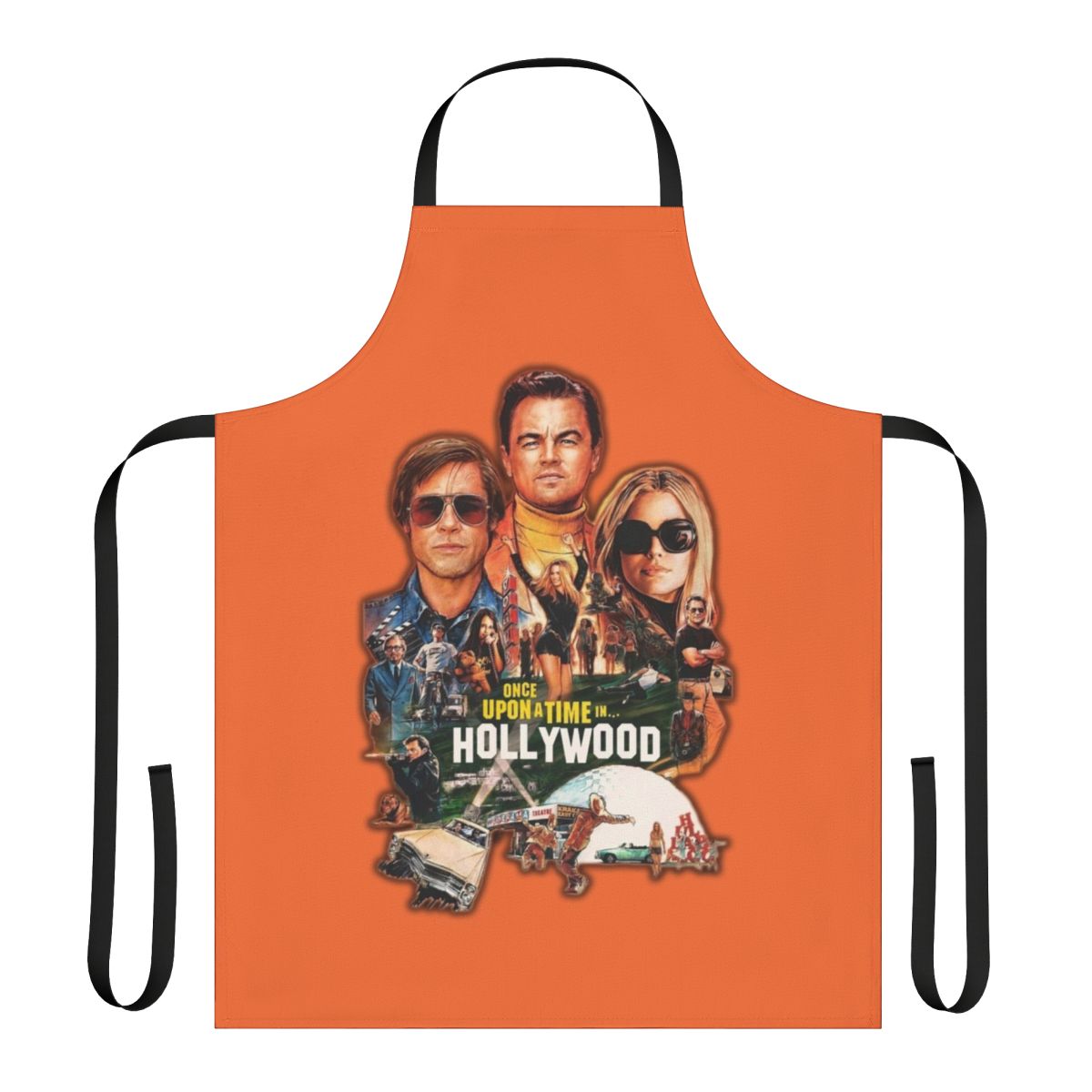 Tarantino-Inspired Apron Featuring Iconic 80s and 90s Movie Scenes