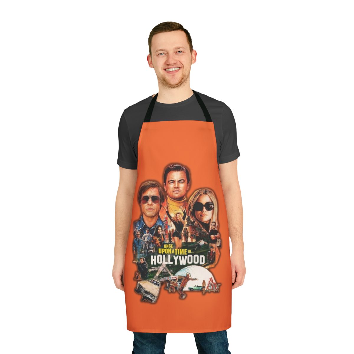 Tarantino-Inspired Apron Featuring Iconic 80s and 90s Movie Scenes