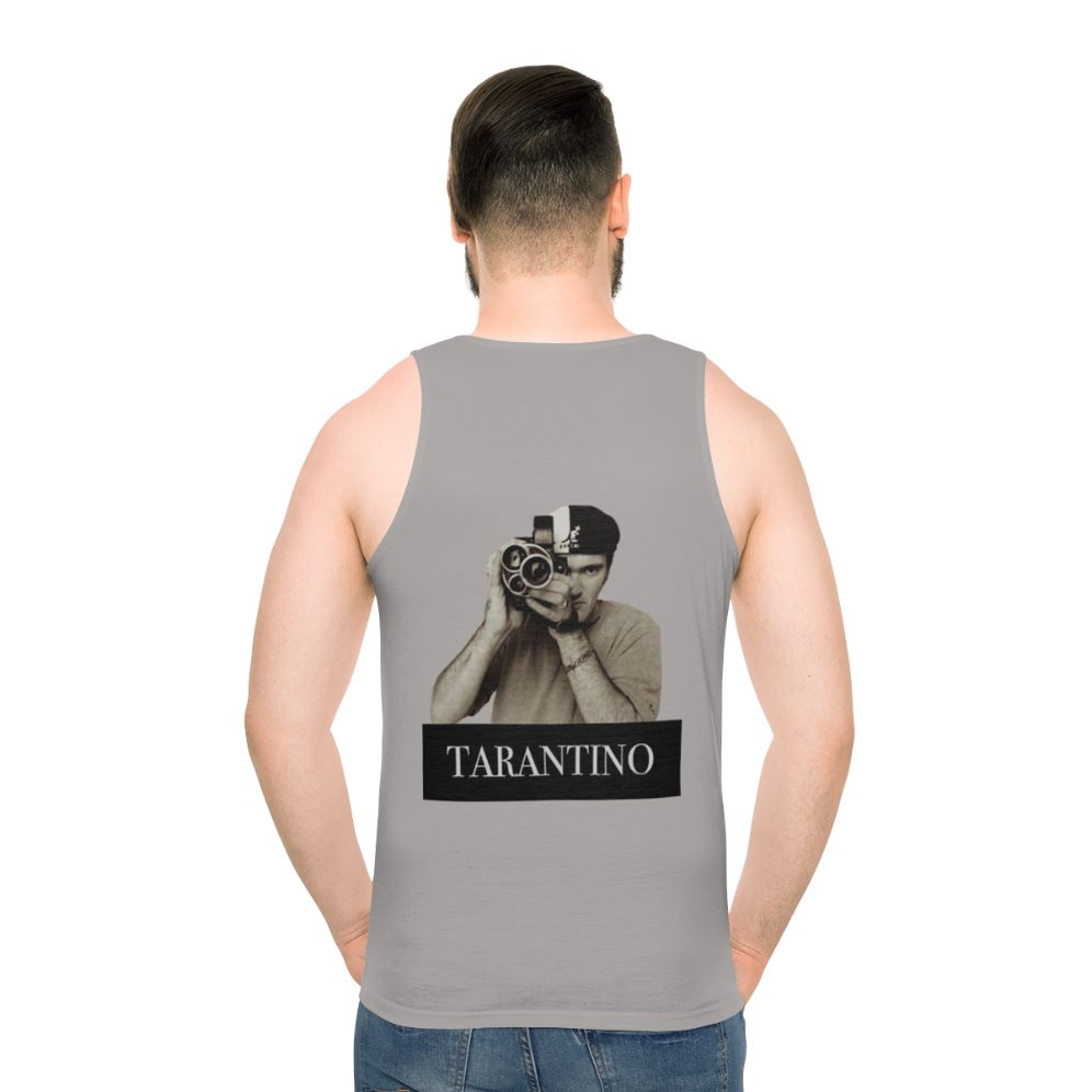Tarantino inspired unisex tank top with sepia tones