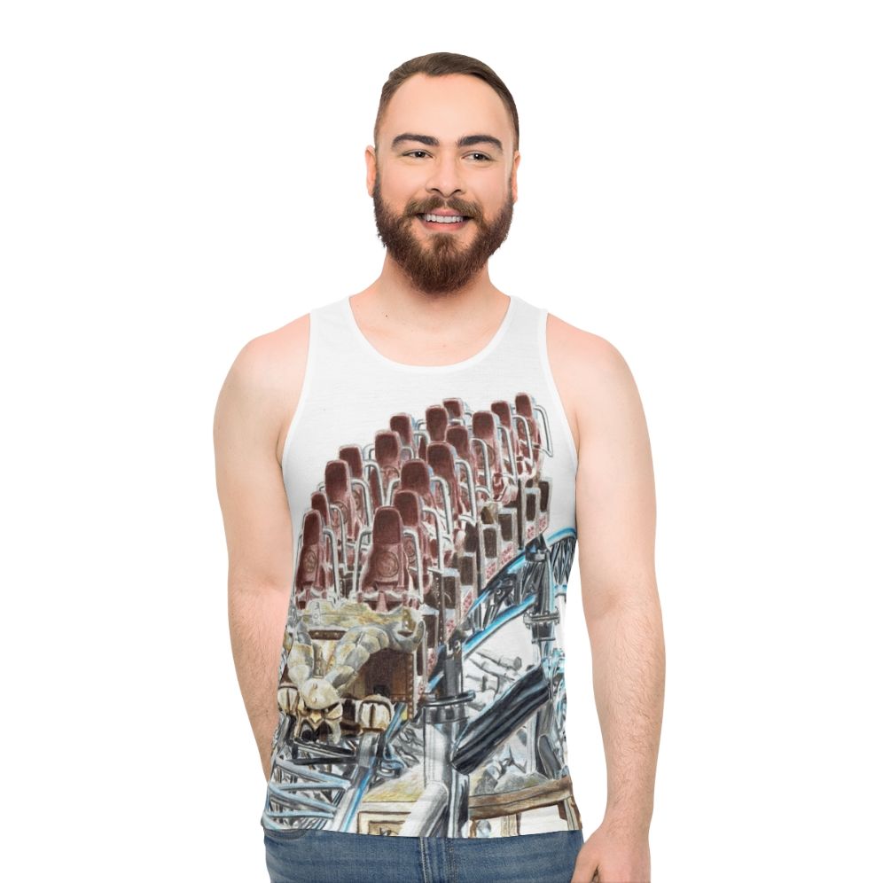 Taron roller coaster unisex tank top