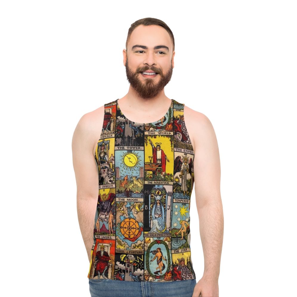 Unisex tank top featuring the Major Arcana of the Tarot