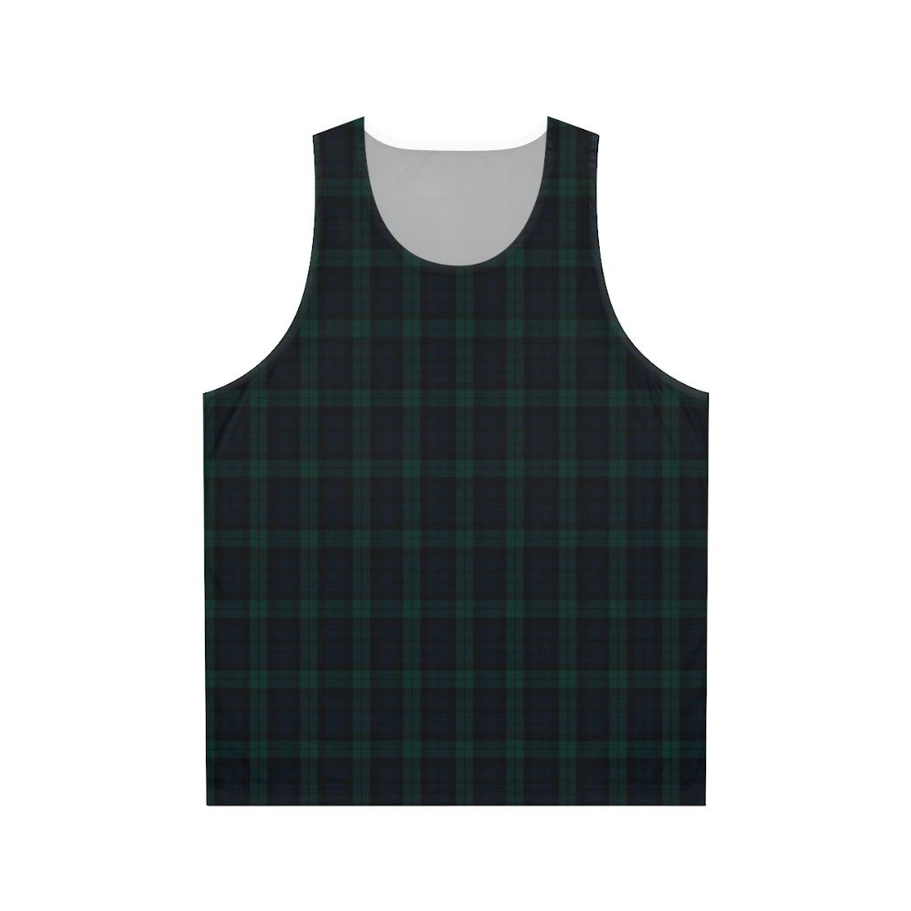 Tartan plaid unisex tank top