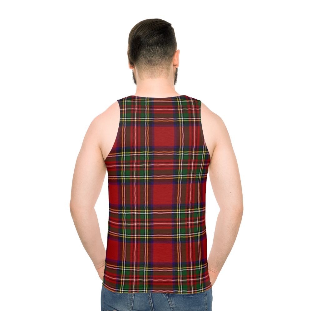 Red tartan stewart clan unisex tank top