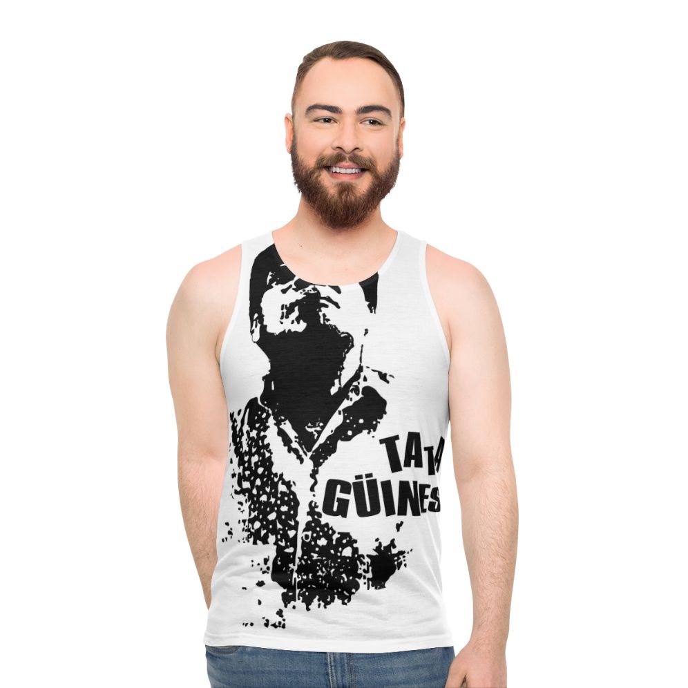 Tata Guines Unisex Tank Top with Latin Music and Percussion Design