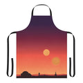 Tatooine-inspired apron with a gradient desert landscape and dual suns design