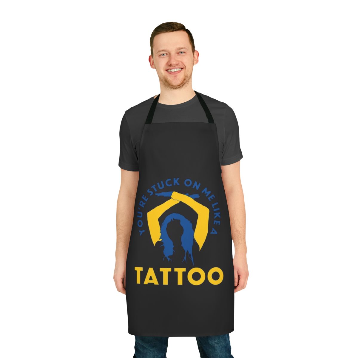 Tattoo-inspired apron featuring a design inspired by Loreen's Eurovision 2023 performance