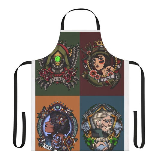 Tattoo-style Borderlands inspired apron with a vintage 1920s design