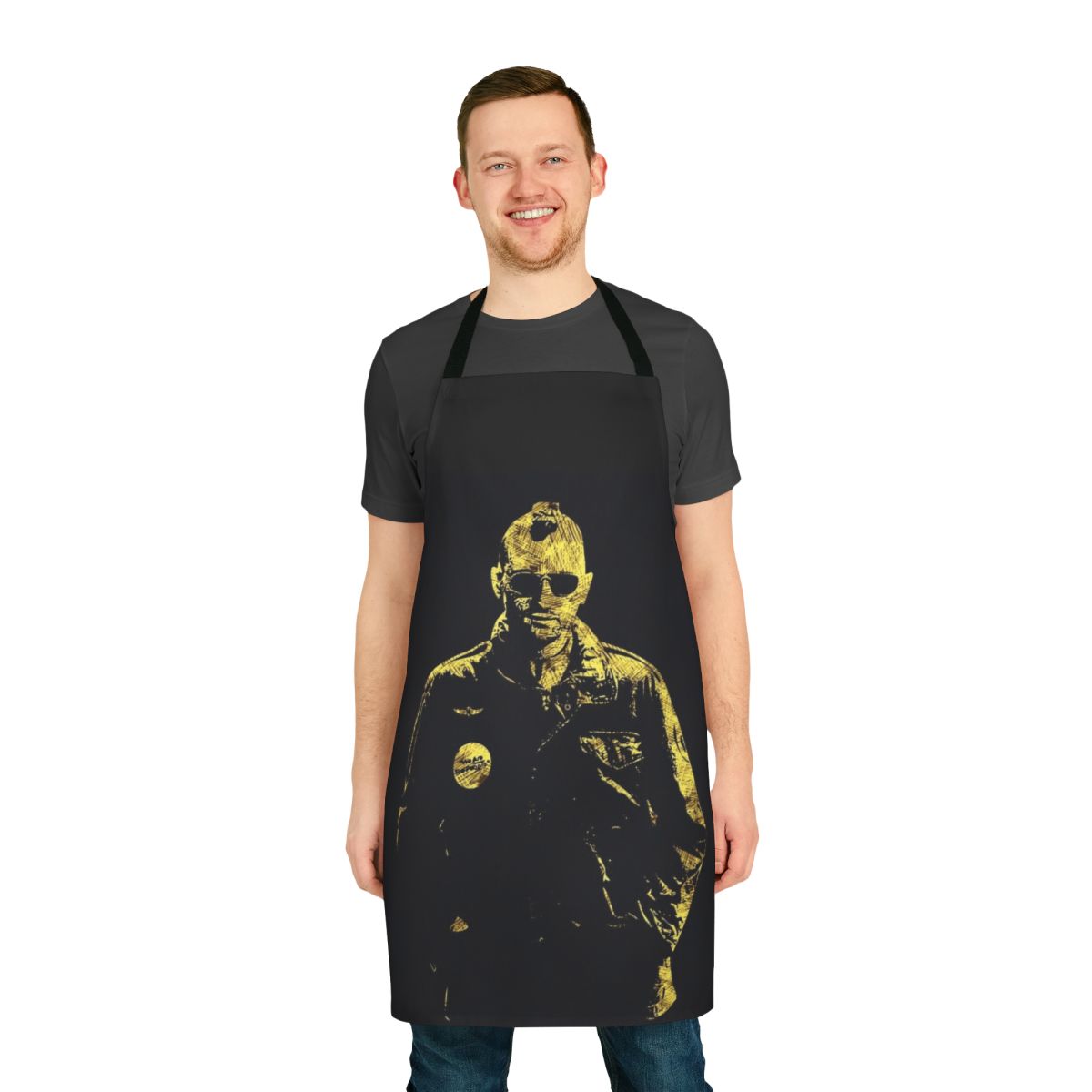 Taxi Driver-inspired apron featuring Robert De Niro's iconic character
