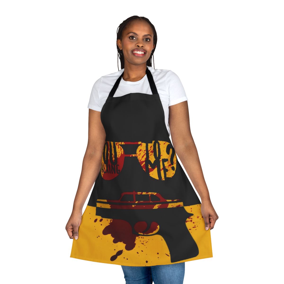 Taxi Driver inspired apron featuring the iconic "You talkin' to me?" quote from the classic film
