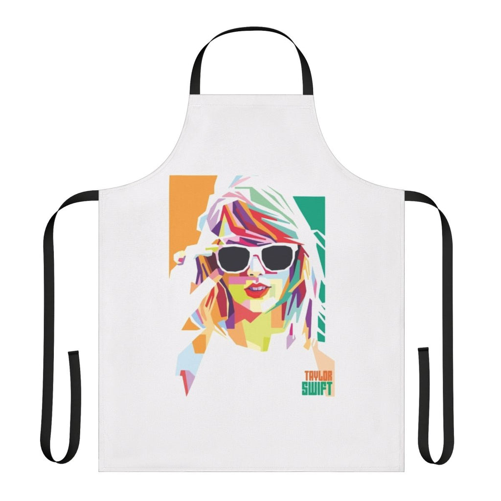 Taylor Swift-inspired WPAP art design on a high-quality apron