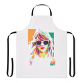 Taylor Swift-inspired WPAP art design on a high-quality apron