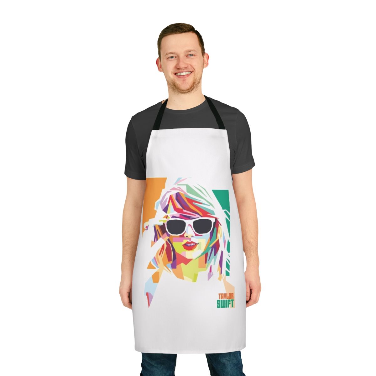 Taylor Swift-inspired WPAP art design on a high-quality apron