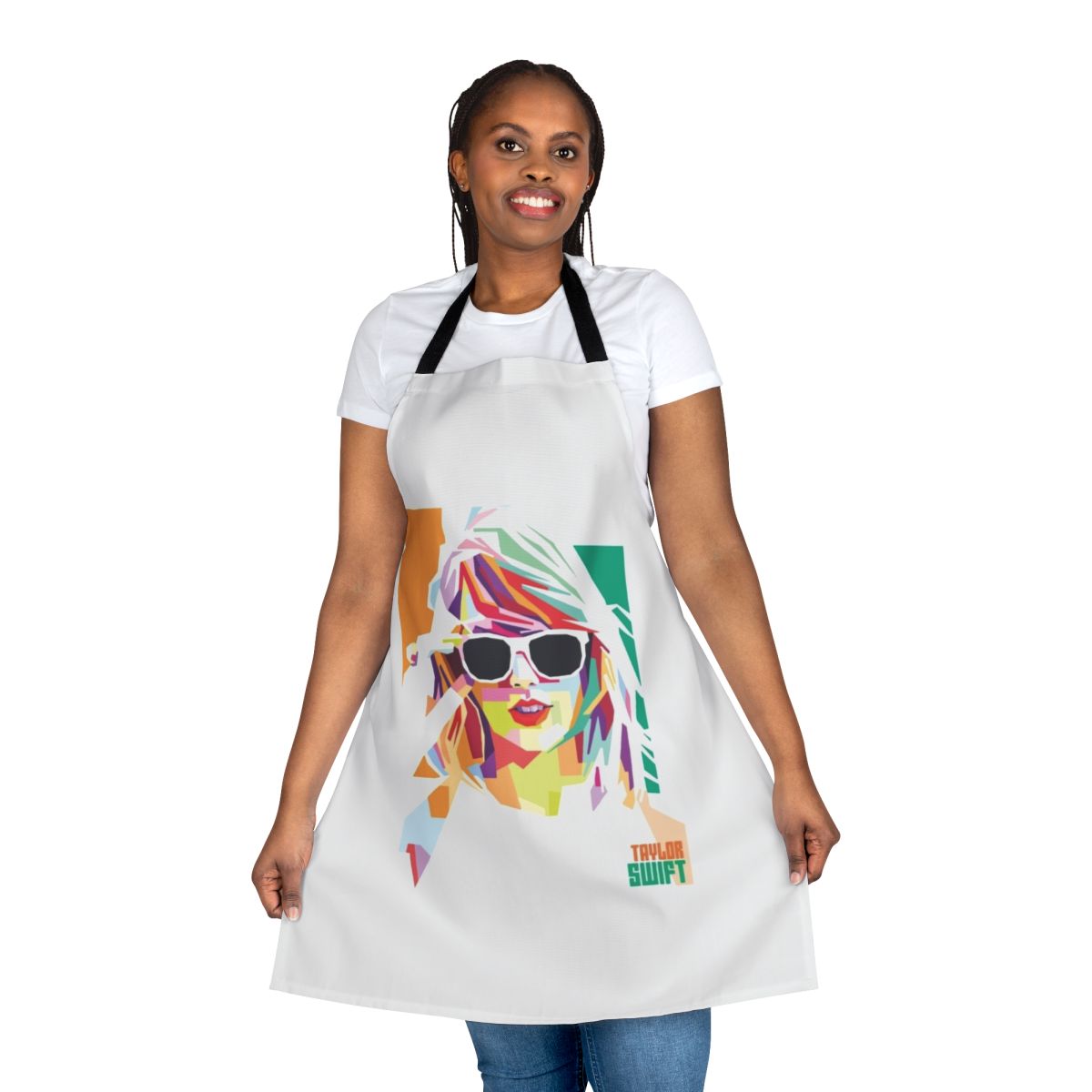 Taylor Swift-inspired WPAP art design on a high-quality apron