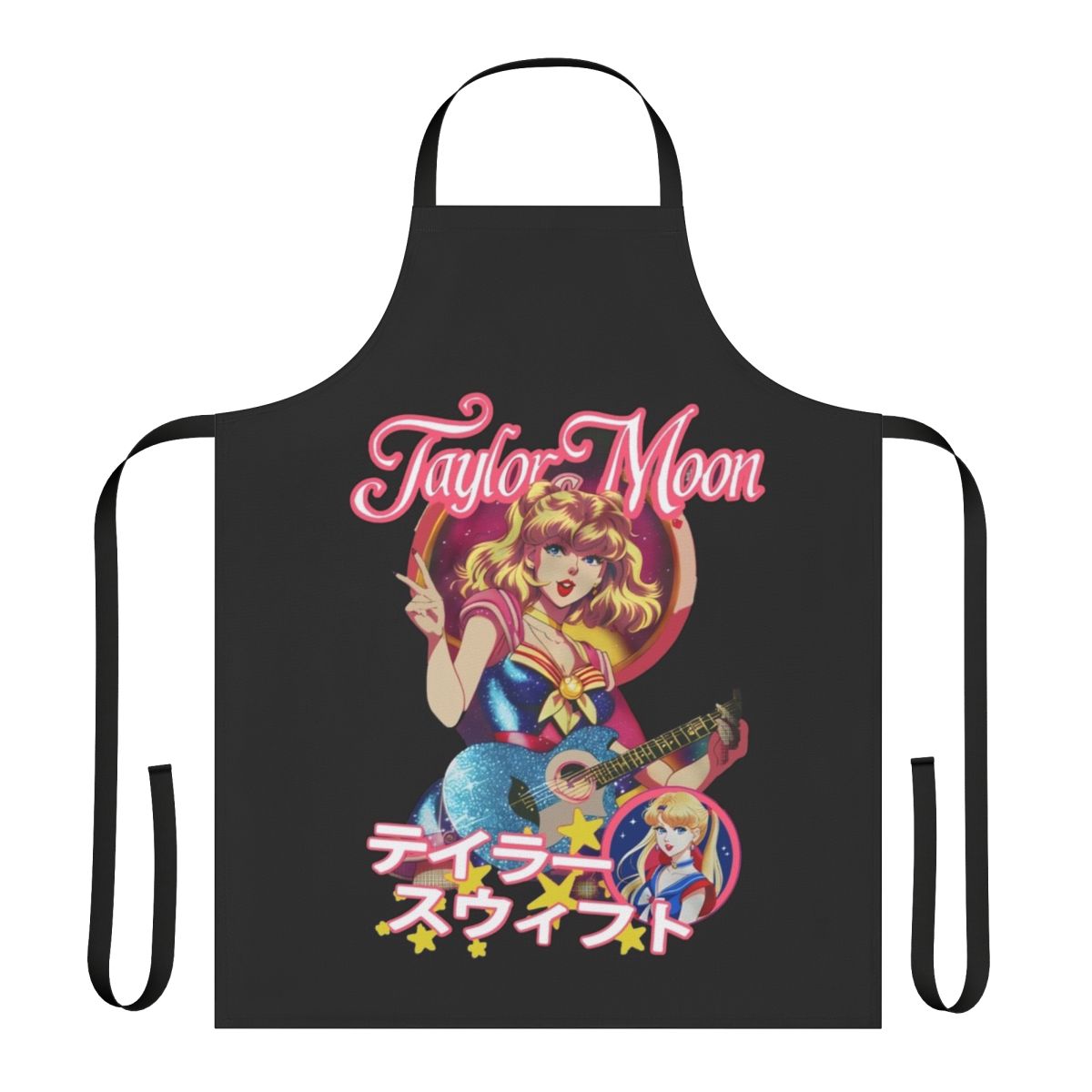 Taylor Moon-Inspired Apron with Stylized Crescent Moon Design
