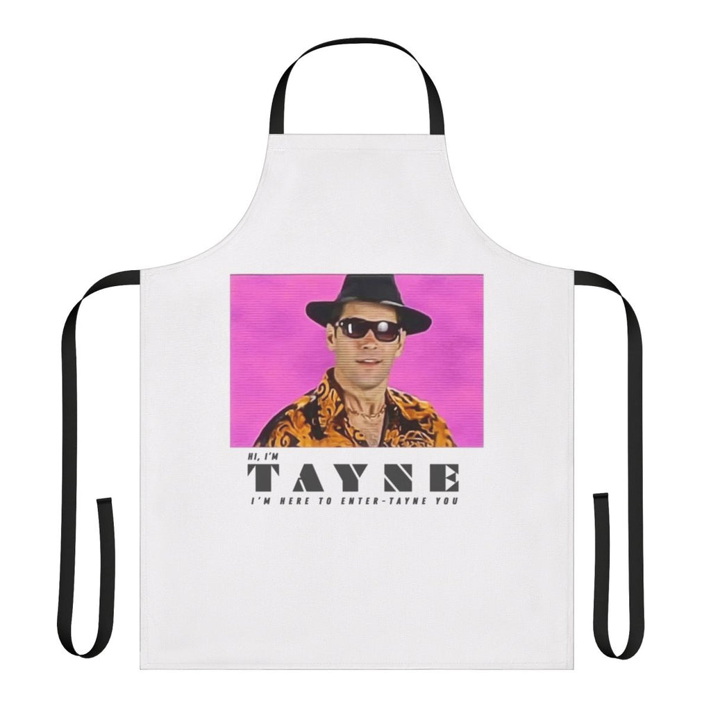 Tayne-inspired funny apron with dancing and computer designs