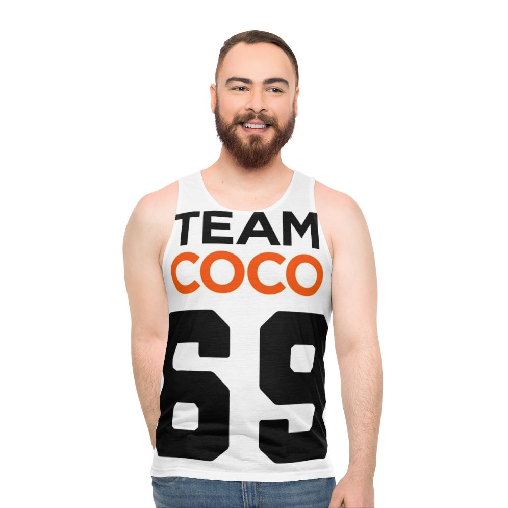 Team Coco unisex football jersey style tank top