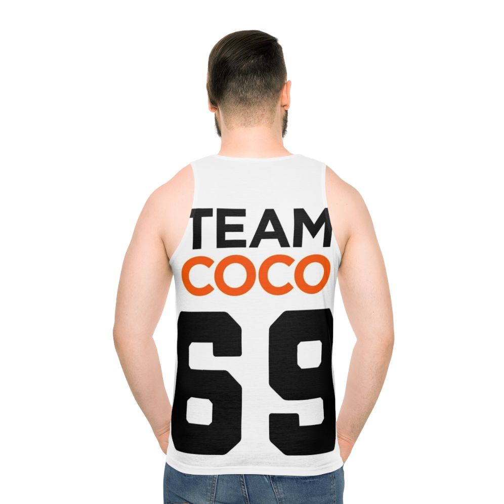Team Coco unisex football jersey style tank top
