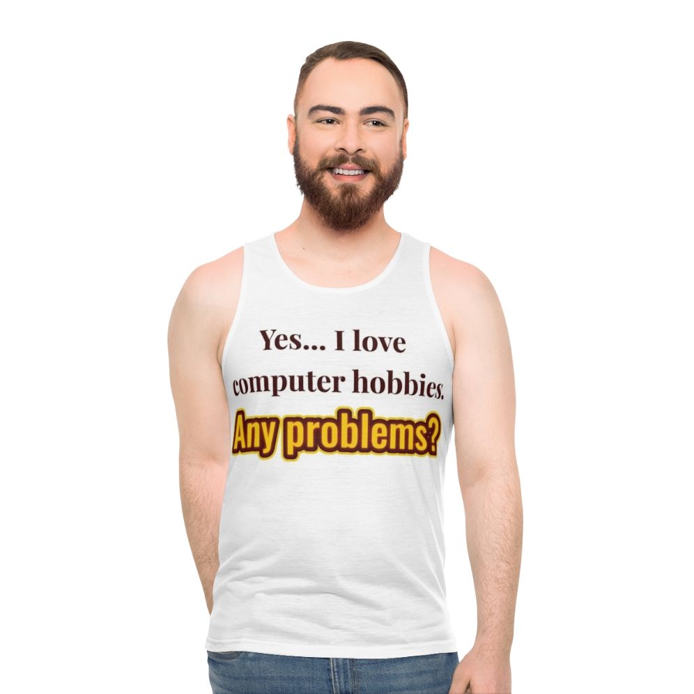 Unisex tank top for computer hobbies and tech lovers