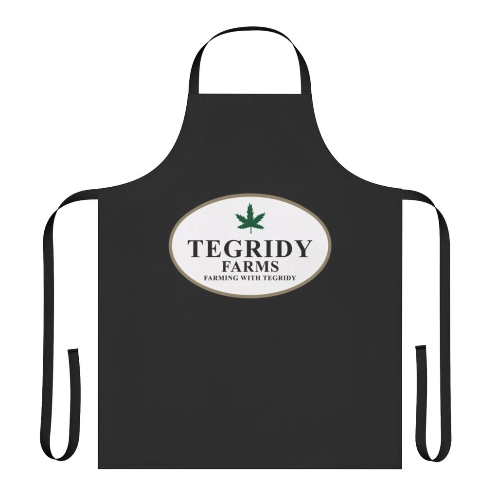 Tegridy Farms inspired apron featuring popular cartoon characters and cannabis leaf design