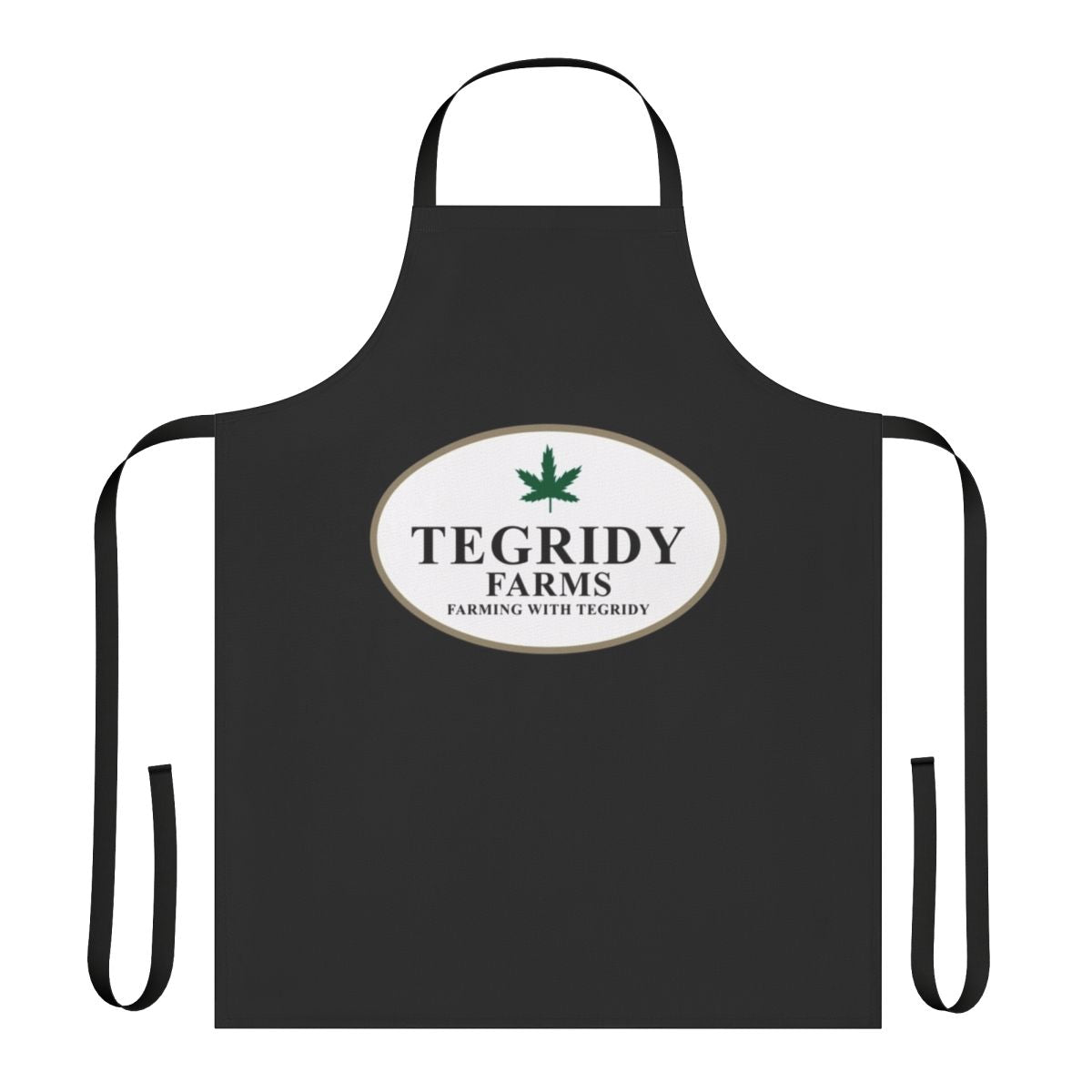 Tegridy Farms inspired apron featuring popular cartoon characters and cannabis leaf design