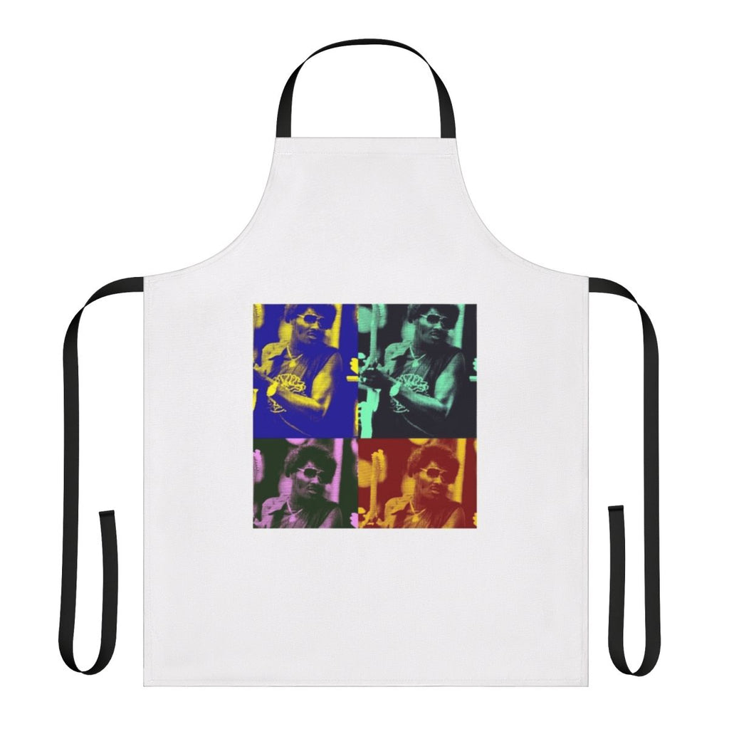 Albert Collins-inspired apron with a blues telecaster guitar design