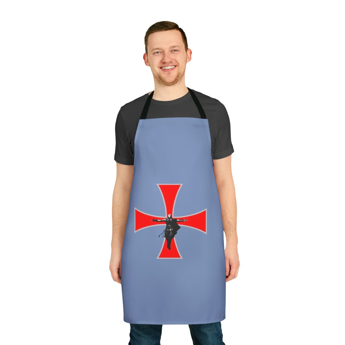Apron featuring the Templar cross symbol from the Assassin's Creed video game series