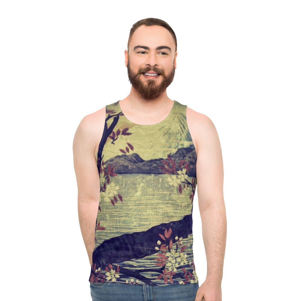 Templing at Hanaui Nature Landscape Unisex Tank Top