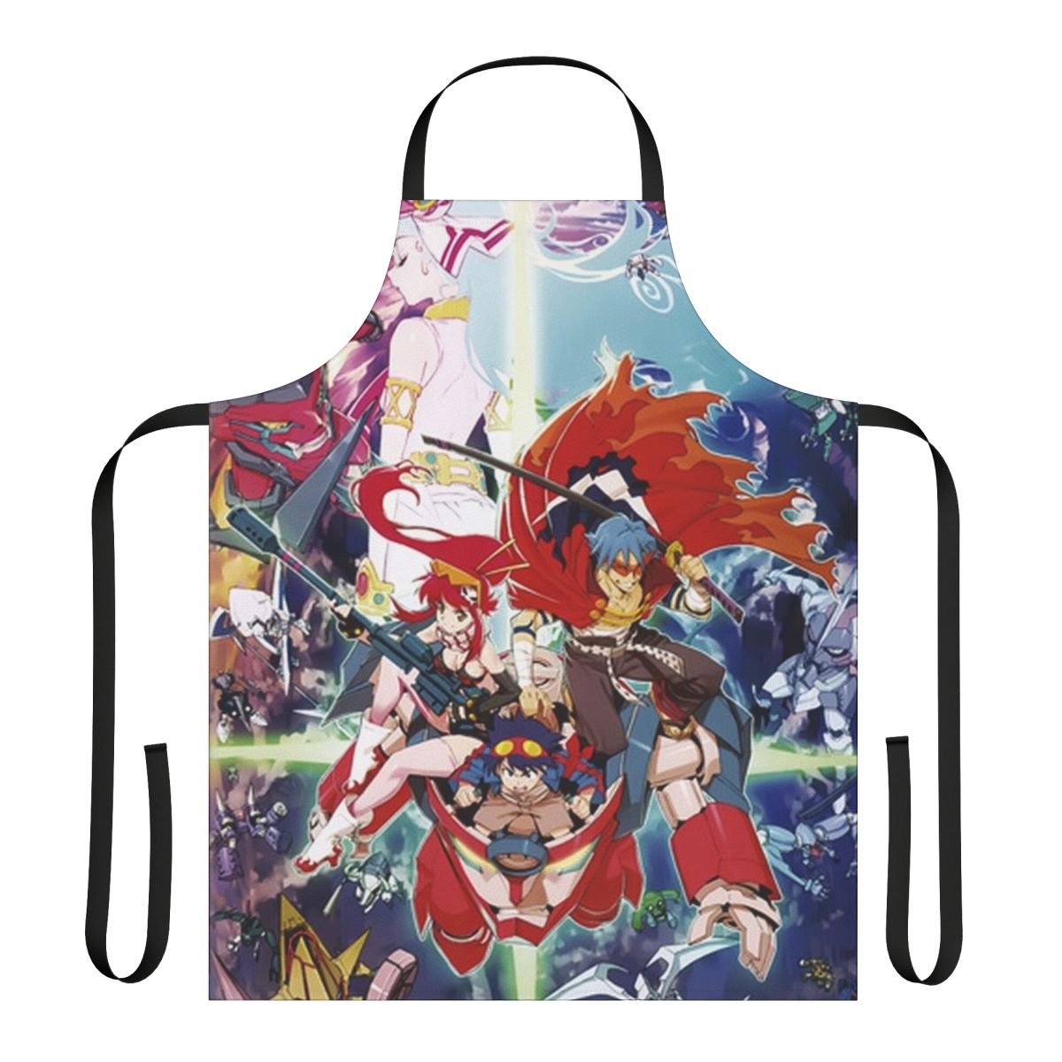 Tengen Toppa Gurren Lagann-inspired apron featuring characters from the anime and manga series