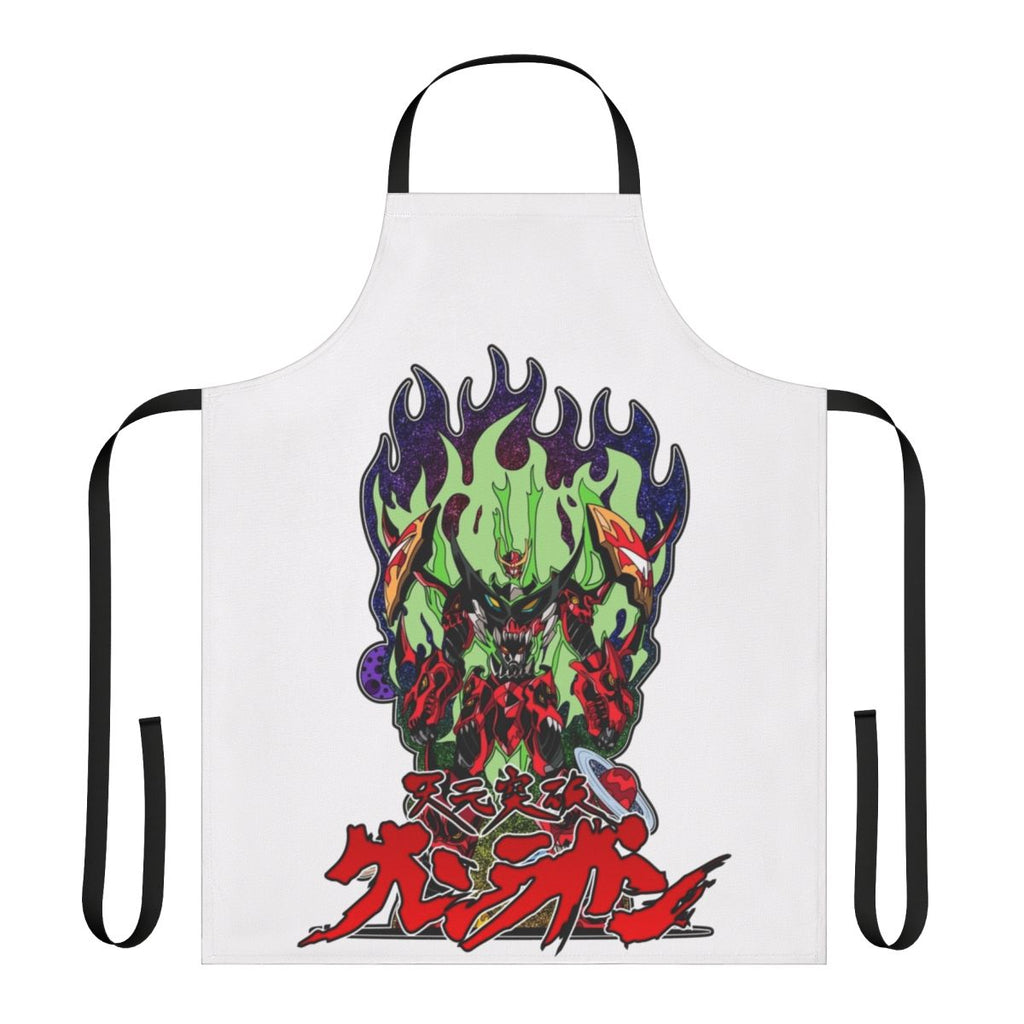 Tengen Toppa Gurren Lagann themed apron with custom skull kid design