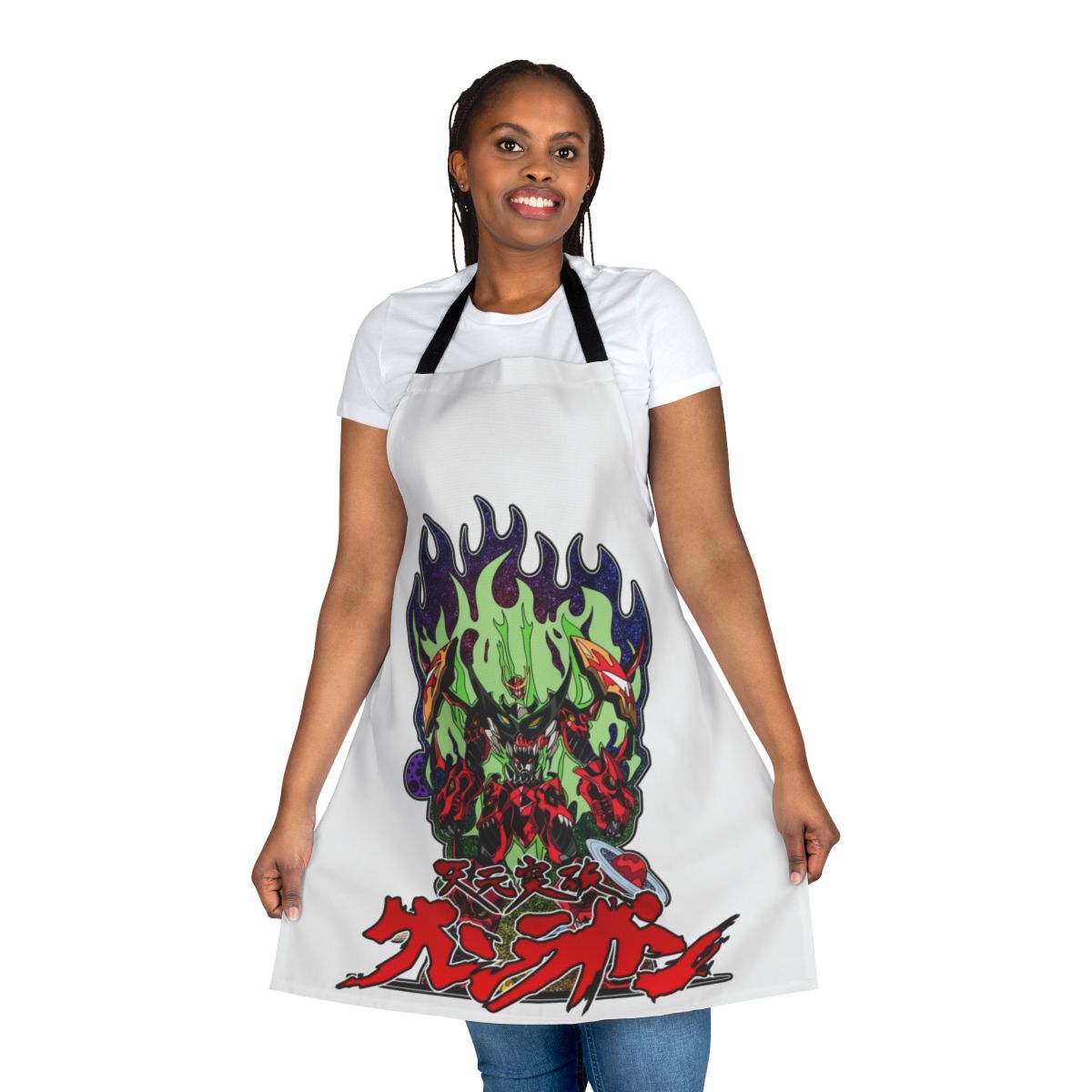 Tengen Toppa Gurren Lagann themed apron with custom skull kid design