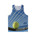 Unisex tennis ball print tank top