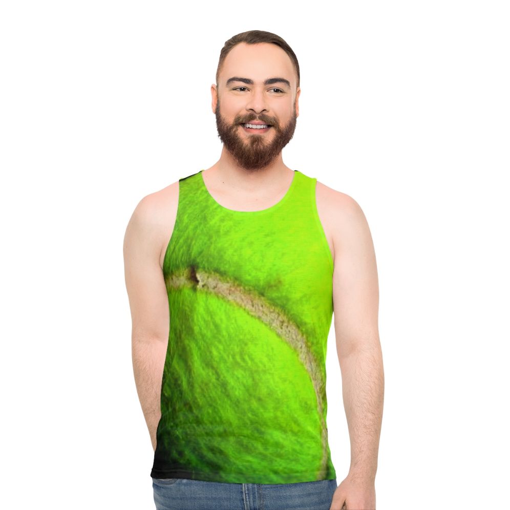 Unisex tank top in tennis ball yellow color