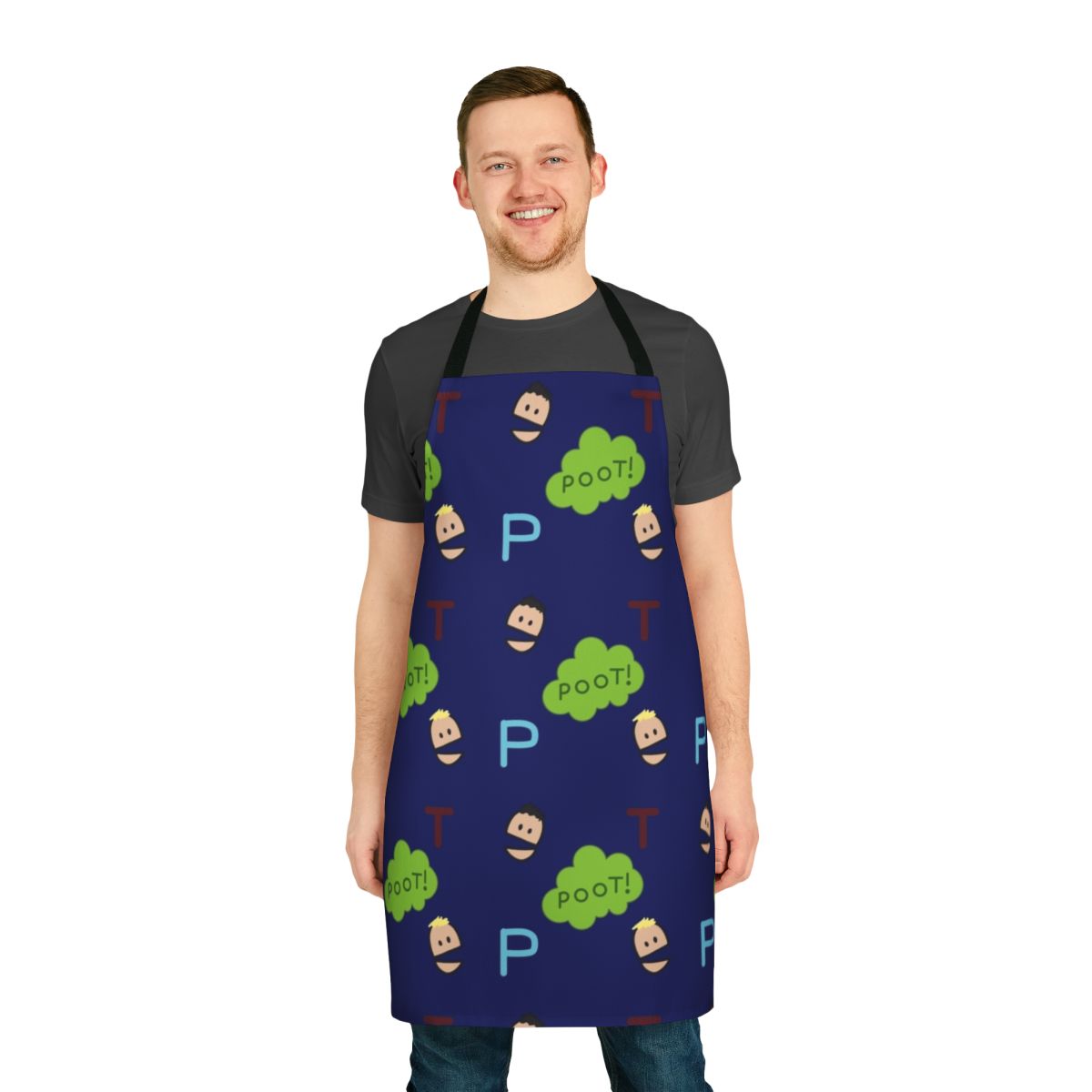 Terrance and Phillip inspired apron featuring characters from the popular South Park television series