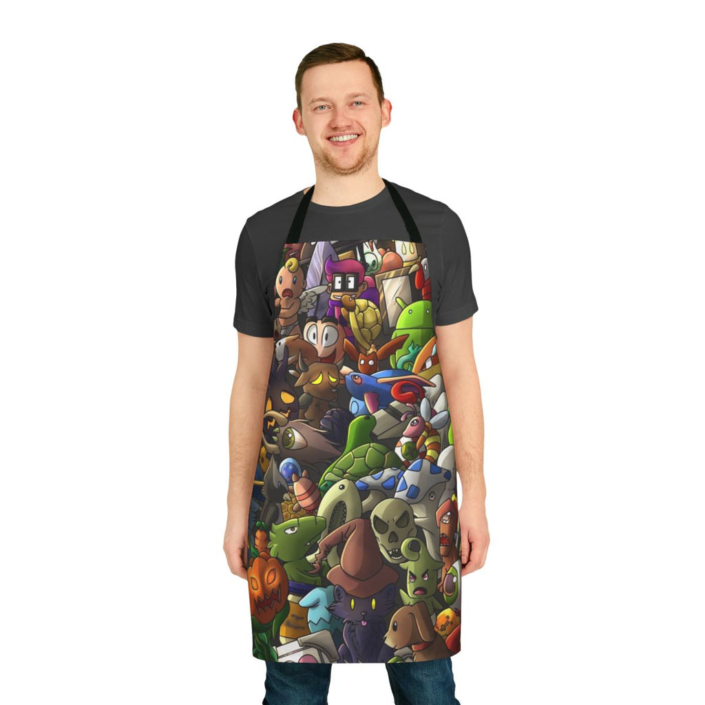 Terraria pets digital apron featuring cute animal video game minions and mounts