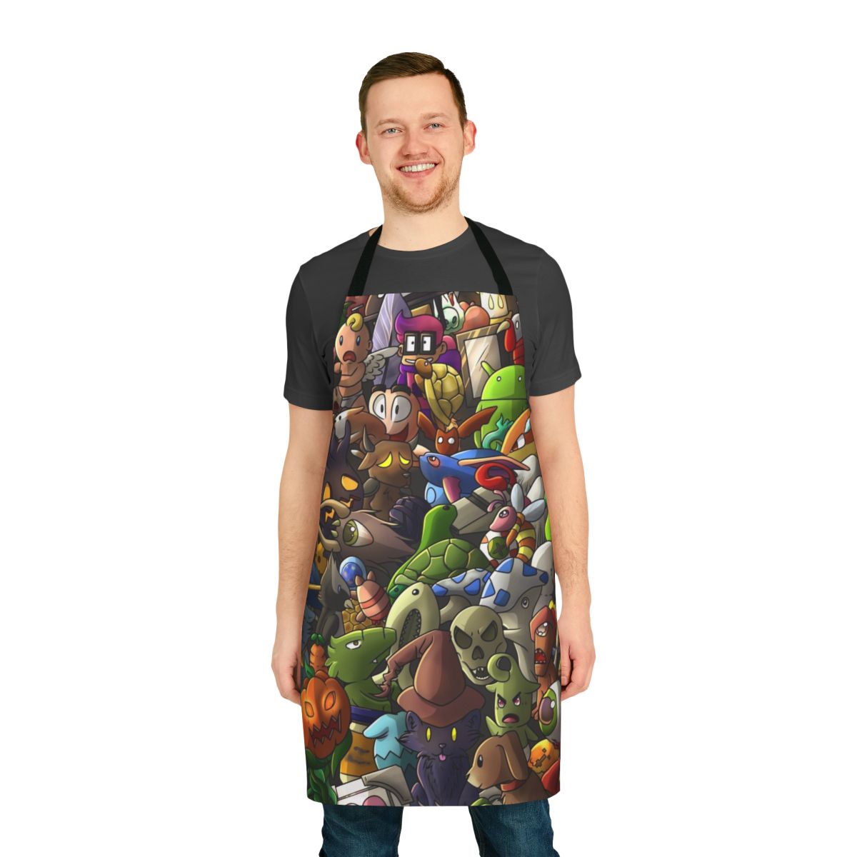 Terraria pets digital apron featuring cute animal video game minions and mounts