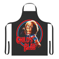 Chucky-themed apron with horror imagery and text