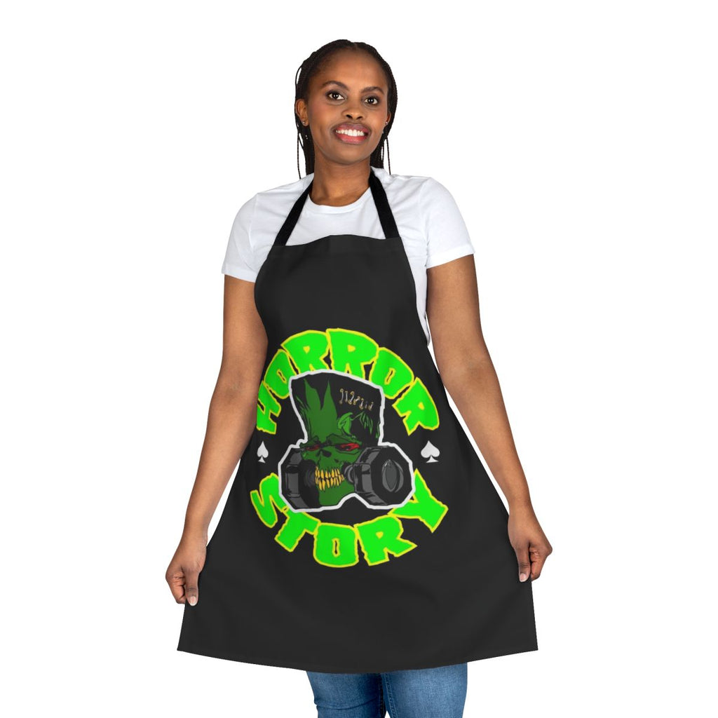 Spooky horror-inspired apron with a dark, gothic design
