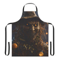 Frightening scarecrow-themed apron with blood-spattered design for Halloween